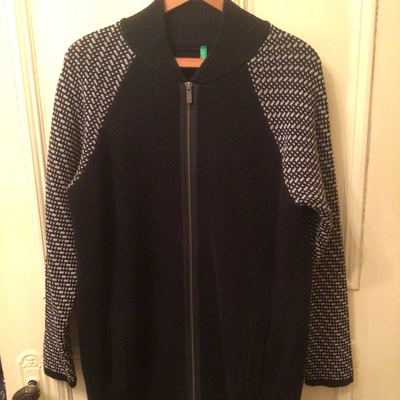 Women’s long knit jacket, BENETTON - Picture 2 of 6